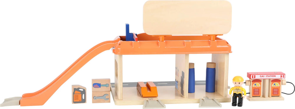 Auto Repair Shop With Petrol Station Træ – small foot