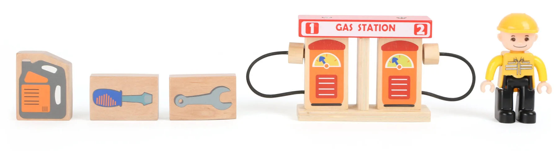 Auto Repair Shop With Petrol Station Træ – small foot