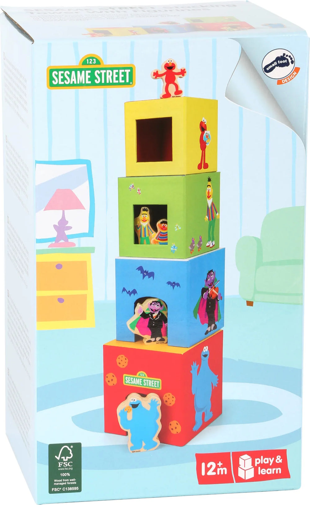 Stabletårn Med Figurer Træ – SESAME STREET – small foot