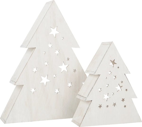 small foot Juletræ med LED-Lys (2 stk.), Shabby-Chic