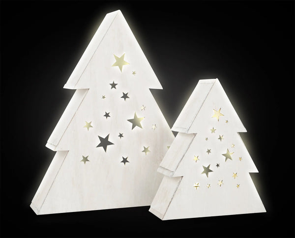 small foot Juletræ med LED-Lys (2 stk.), Shabby-Chic