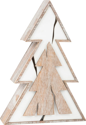 Juletræ med LED-lys shabby chic 25 cm – small foot