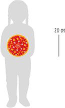 Pizzasæt i træ med 21 dele: pizza m/velcro, fad, pizzahjul og kniv – til børn fra 3 år, EN71 overholder – small foot