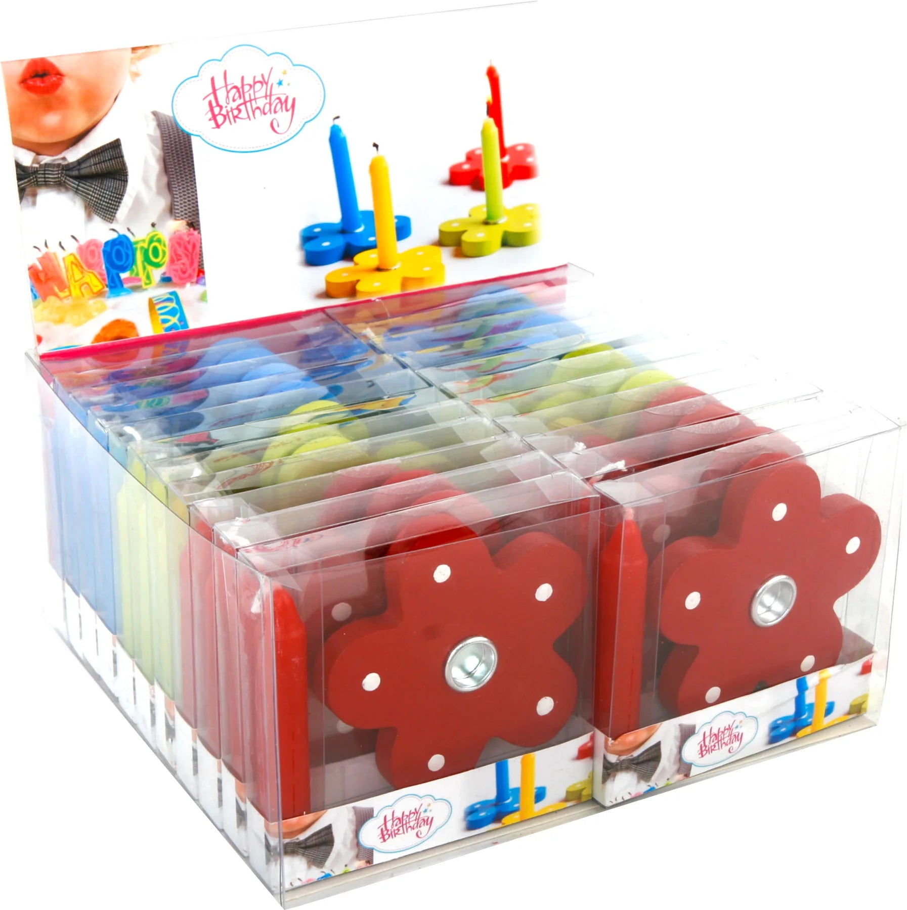 Display Lysestager (24 Stk) Træ – Blomster – small foot