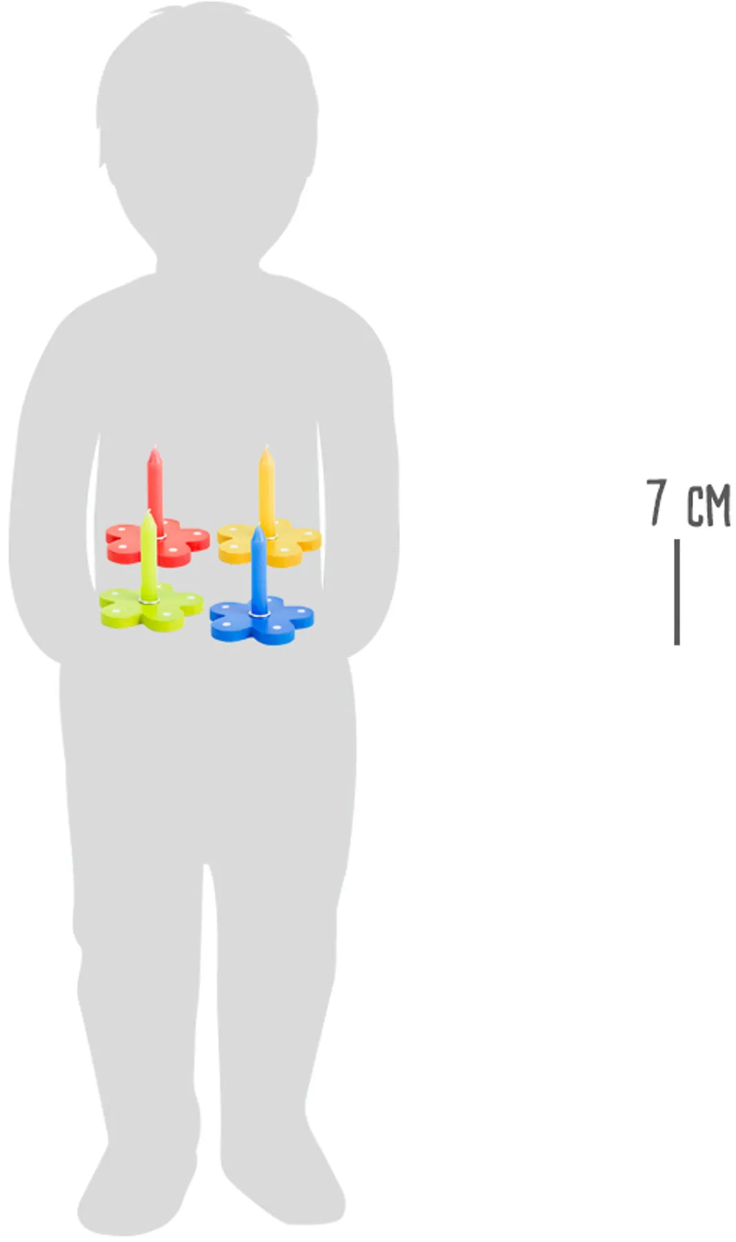 Display Lysestager (24 Stk) Træ – Blomster – small foot