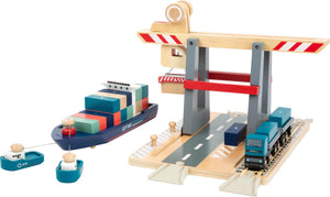 Container Terminal Med Tilbehør Træ – small foot