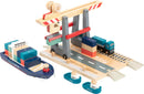 Container Terminal Med Tilbehør Træ – small foot