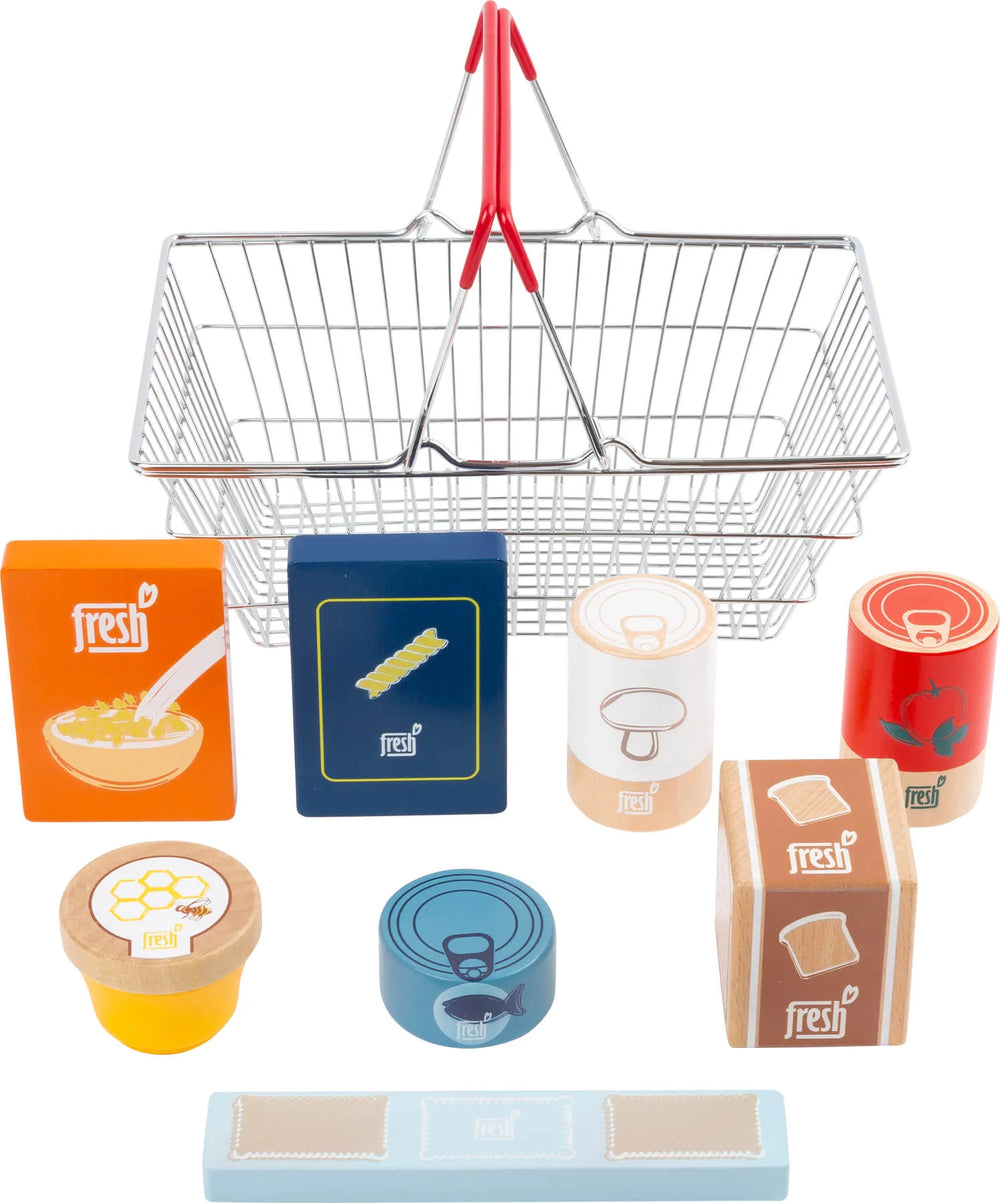 Shoppingkurv Med Kolonialvarer Træ – Fresh – small foot