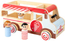 Isbil XL træ med figurer og gummidæk, 30x16x15 cm – small foot