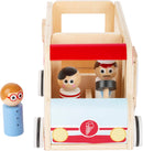 Isbil XL træ med figurer og gummidæk, 30x16x15 cm – small foot