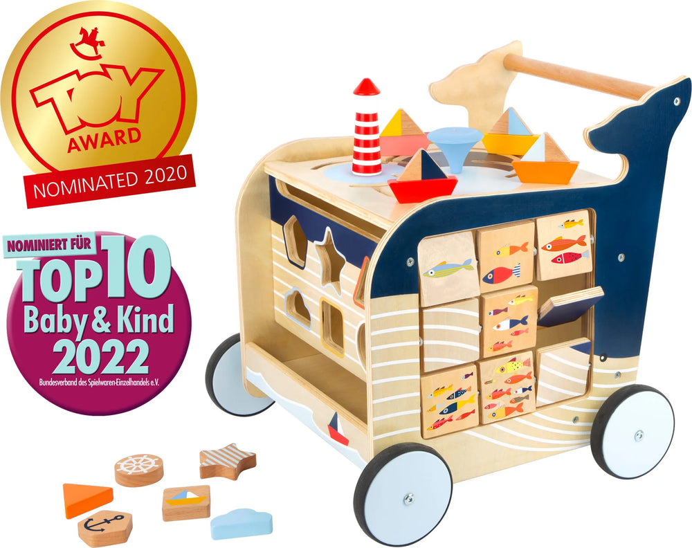 Aktivitets Gåvogn Træ – Hval – small foot