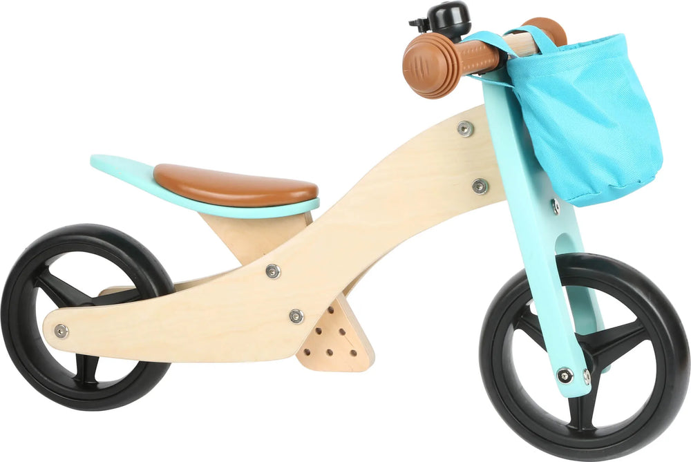 Løbecykel 2 I 1 Træ – Trike, Turkis – small foot