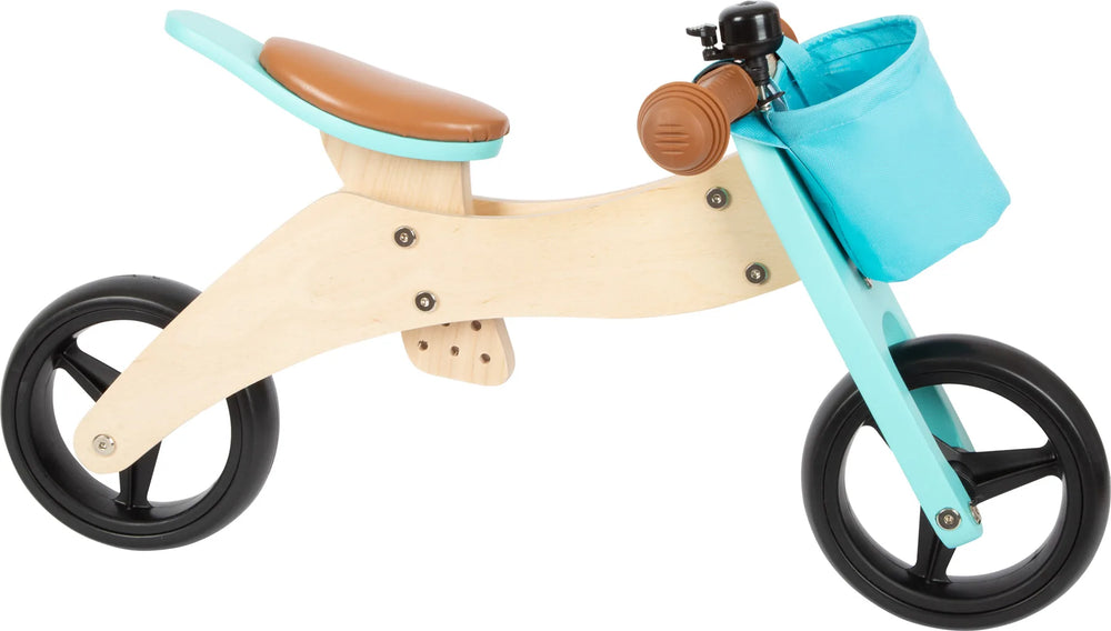 Løbecykel 2 I 1 Træ – Trike, Turkis – small foot