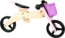 Løbecykel 2 I 1 Træ – Trike, Rosa – small foot
