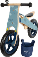 Løbecykel Træ – Papirflyver, Blå – small foot