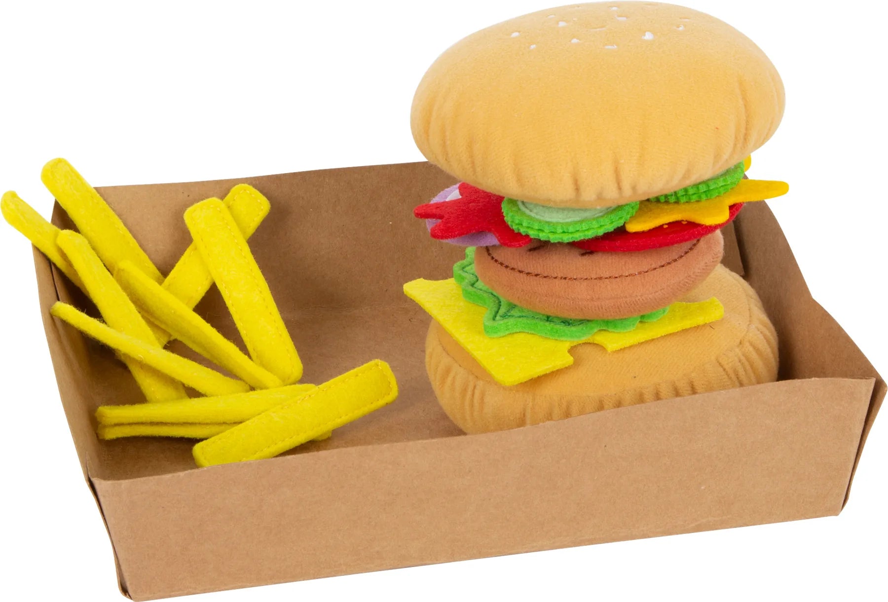 small foot Hamburger med Pommes Frites, Filt-stof