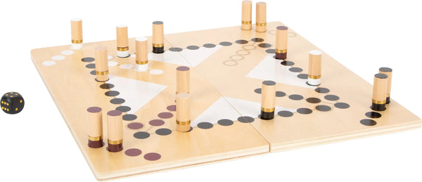 small foot Ludo og stige spil, Gold Edition