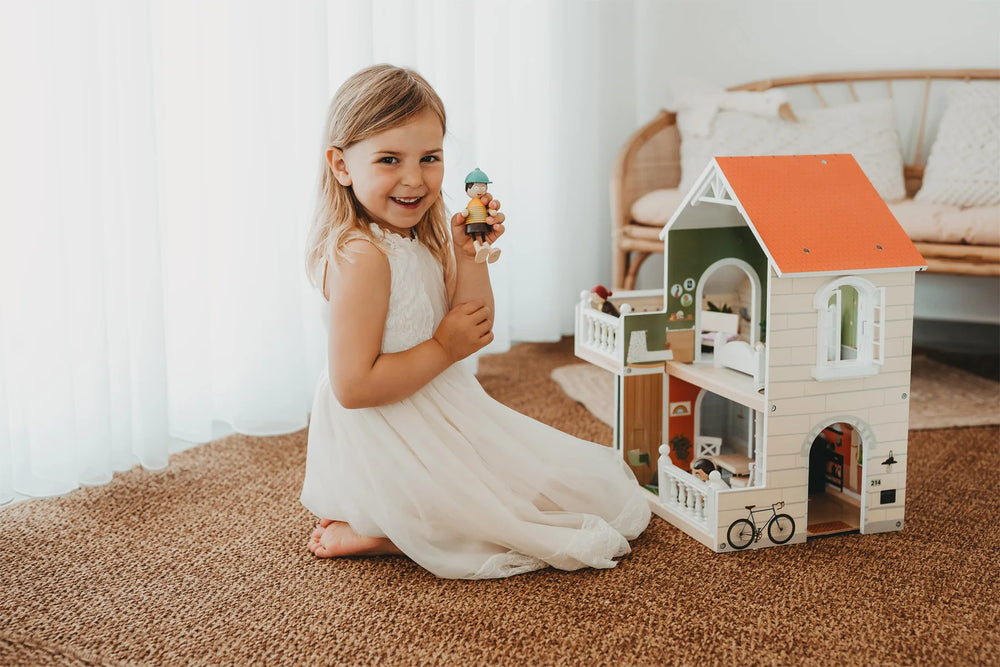 Dukkehus Byvilla Træ – Kompakt – small foot
