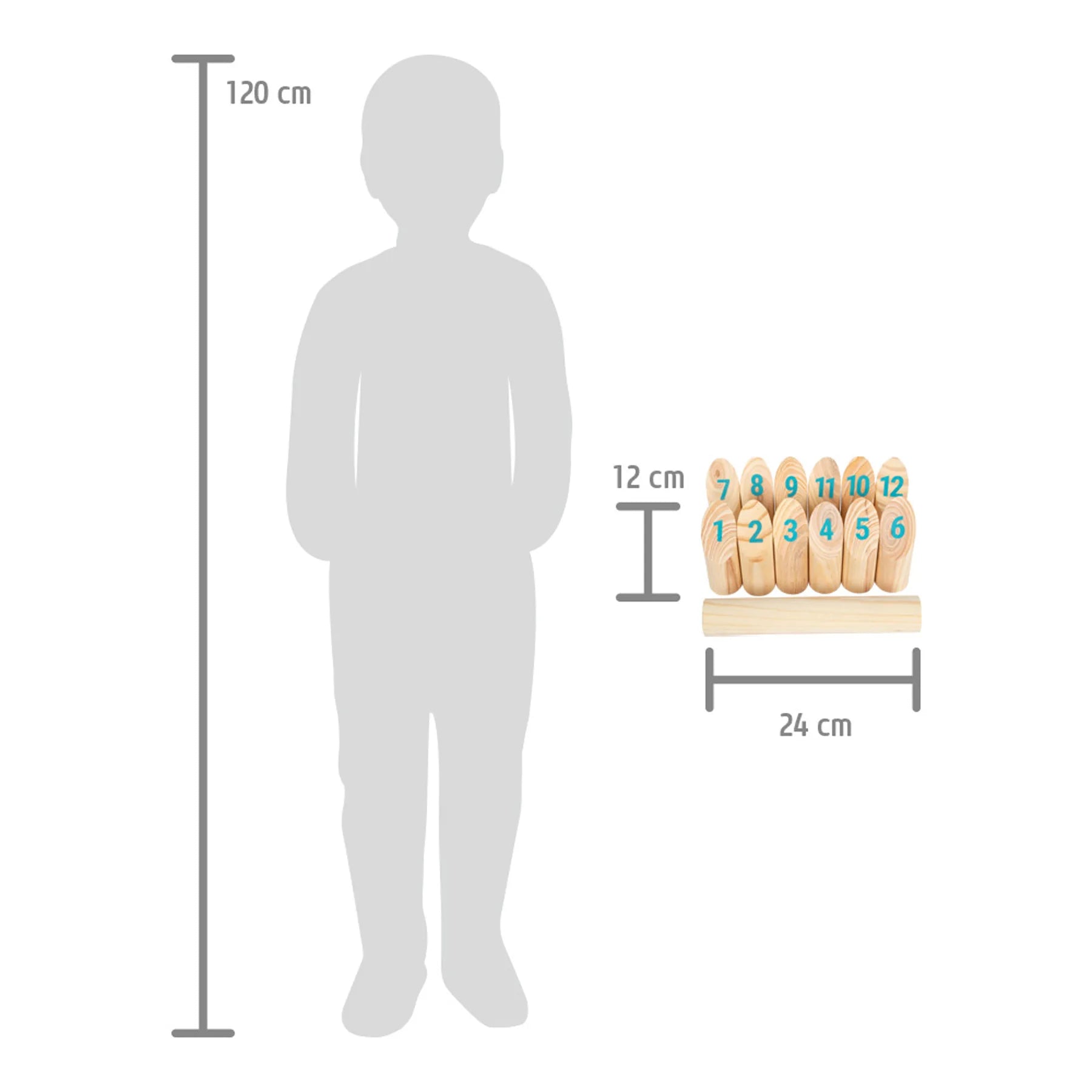 small foot Vikinge Spil Kubb med tal, Active