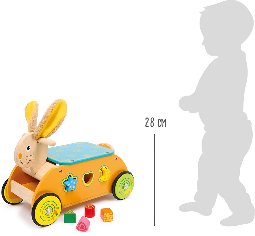 Gåkøretøj Med Puttekasse Træ – Kanin – small foot