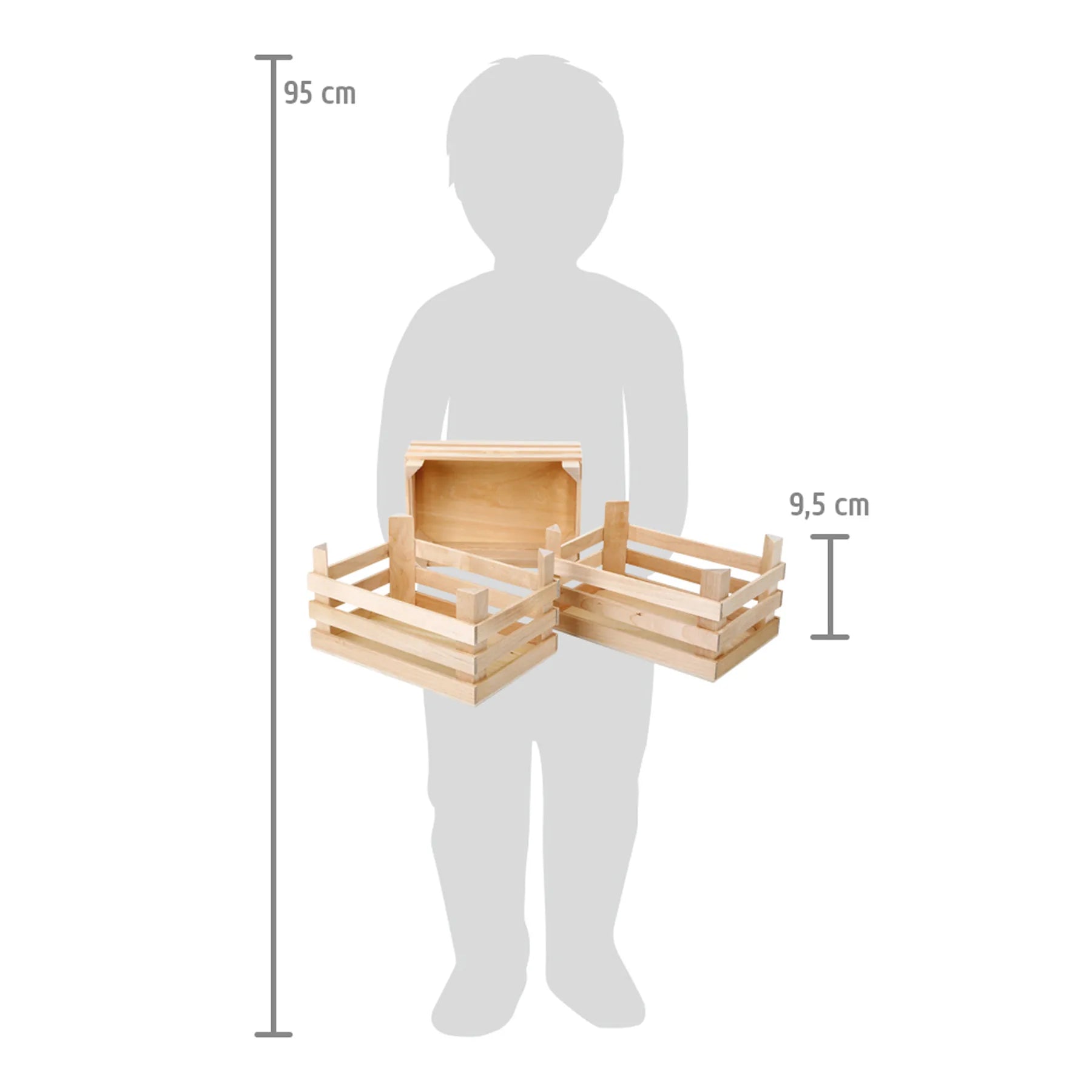 small foot Kasse (3 stk.) Stor, Natur