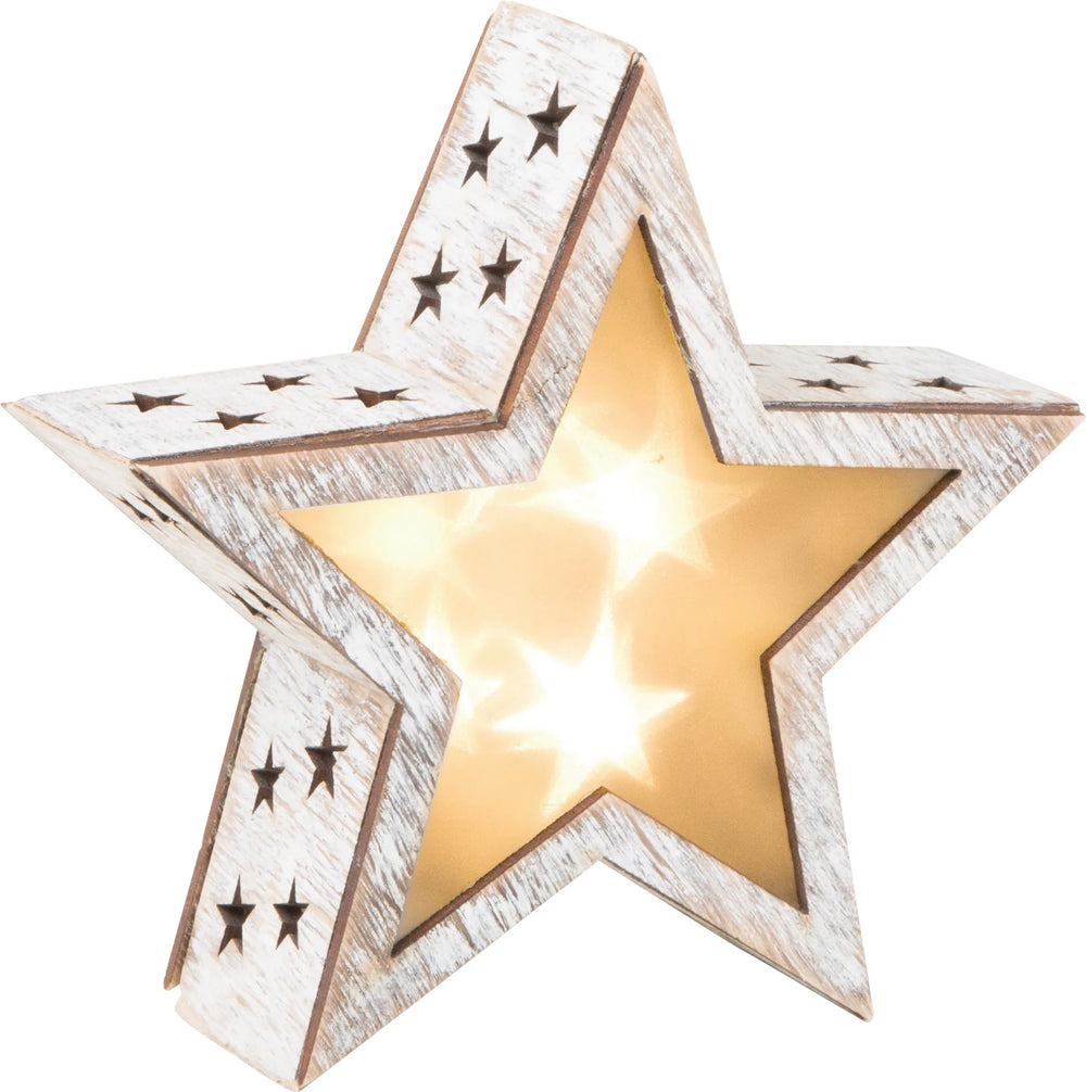 Legler Stjerne Med Lys Træ – Shabby Chic, Lille – small foot