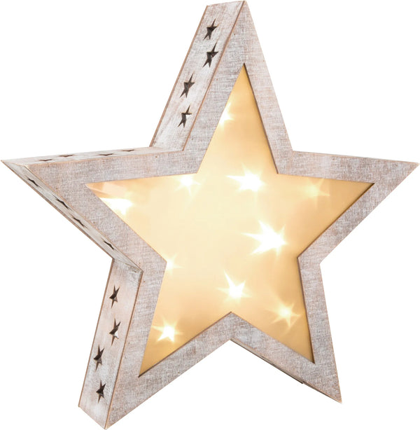 Legler Stjerne med Lys, Shabby Chic/Stor