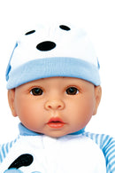 Babydukke Benno 43 cm med tøj, tæppe og sut – small foot