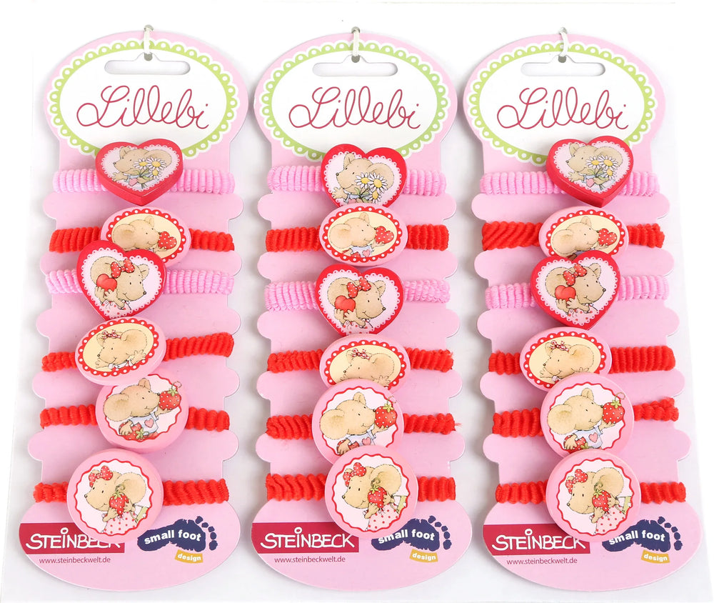 Med Hår Elastik (3X6Stk) Træ – Lillebi – small foot