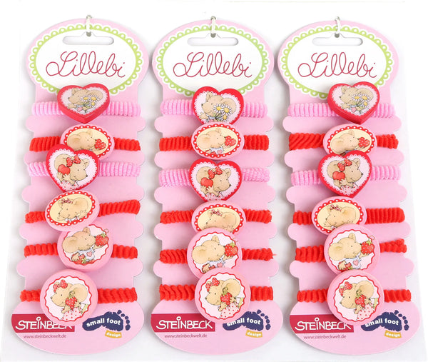 small foot Sæt med Hår elastik (3x6stk), Lillebi