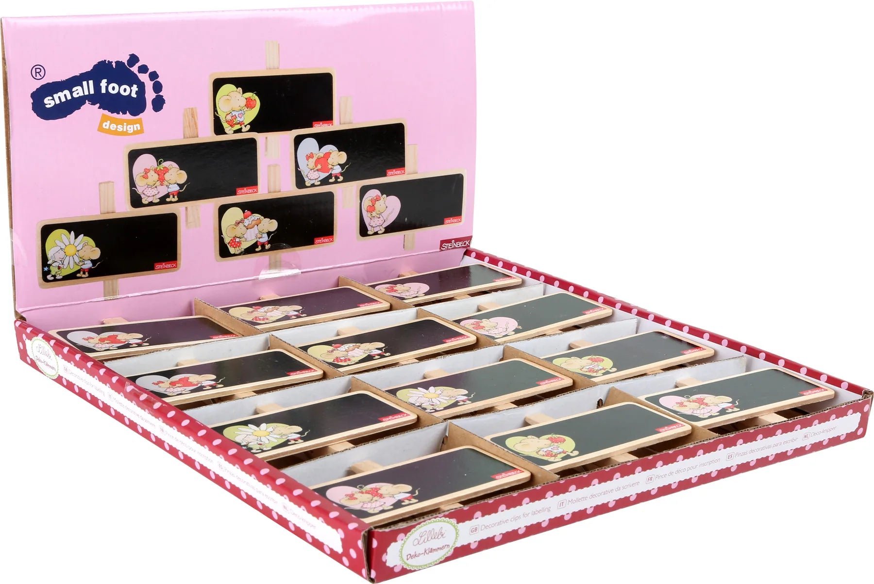 small foot Display med Huske-Klips (12stk), Lillebi