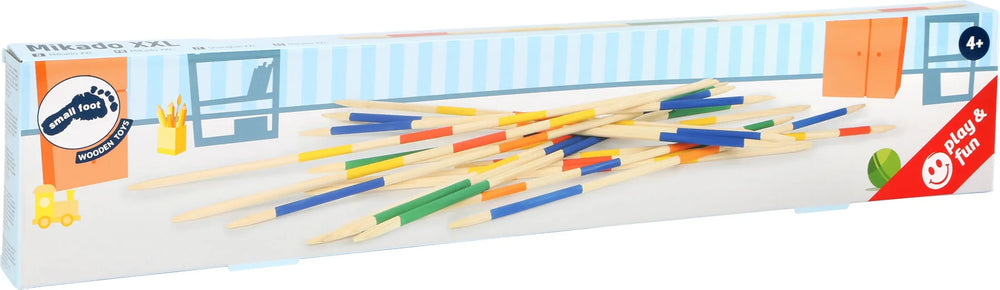 Mikado XXL udendørs træspil 75 cm, 24 dele – small foot