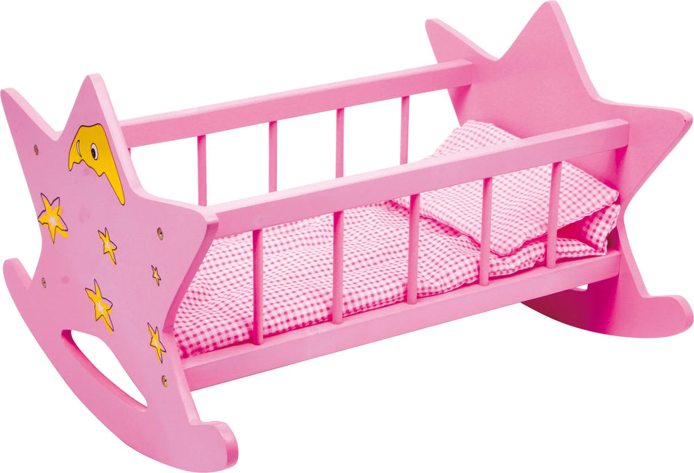 Vugge Til Dukke Træ – Star, Rosa – small foot