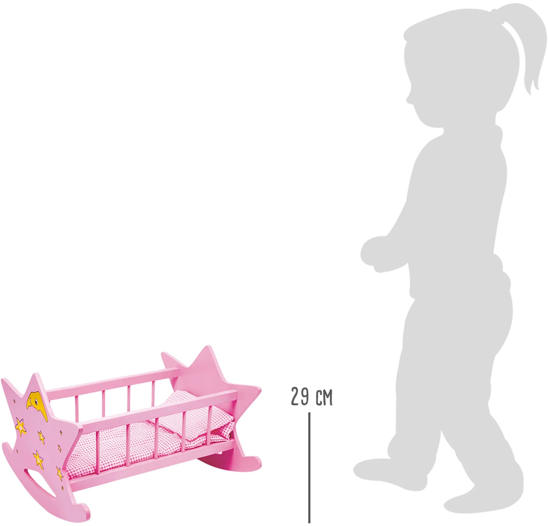 small foot Vugge til Dukke, Star/Rosa