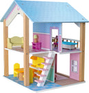 Small Foot Dukkehus Med Blå Tag – Roterbar – Leg - Børn - Dukkehuse og tilbehør