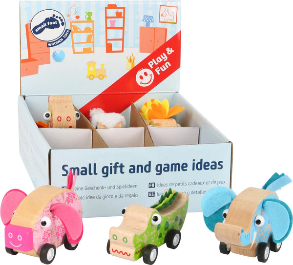 small foot Display (6stk), Pull-Back Biler