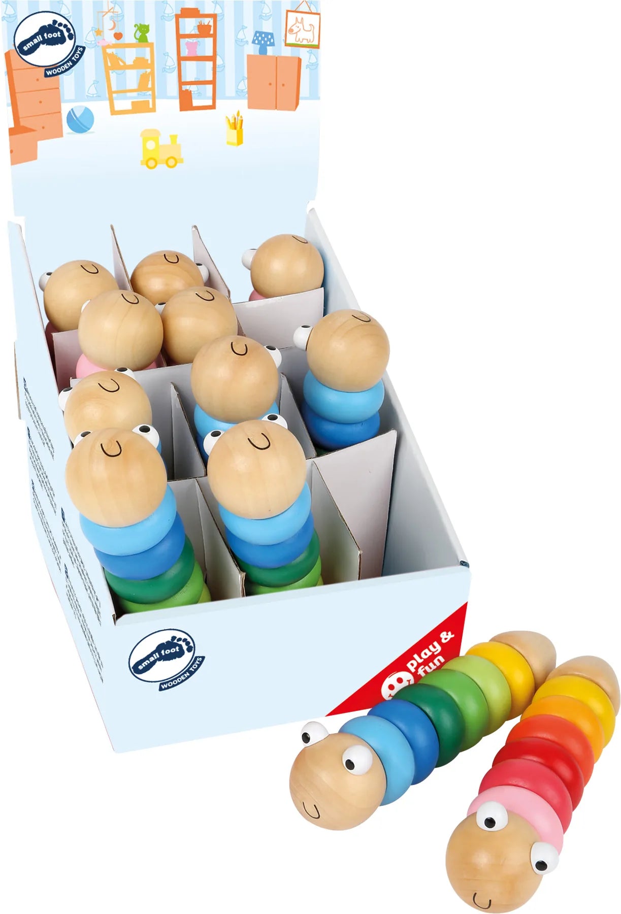 Display (12Stk) Orm Med Gevind – small foot