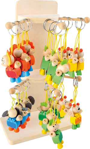 Display Nøgleringe (24 Stk) – Fleksible dyr – small foot