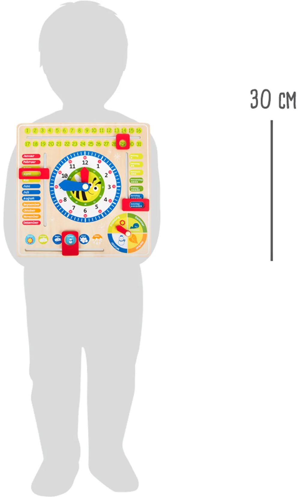 Ur – Dato og Årstider, Tysk – small foot