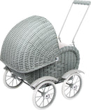 Dukkevogn I Rattan Træ – Vintage Grey – small foot