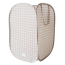 3 Sprouts Pop-up vasketøjskurv, Gingham beige