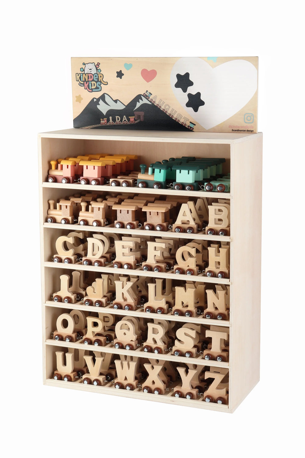 Kinder and Kids Display Navnetog (180 stk.), Natur