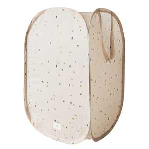 3 Sprouts Pop-up vasketøjskurv, Terrazzo beige