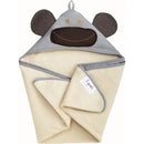 Baby Håndklæde Med Hætte (76X76 Cm) – Abe, Grey – 3 Sprouts
