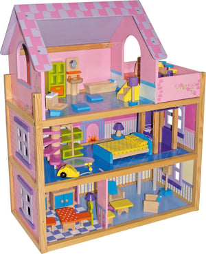 Small Foot Dukkehus Træ – Pink – Leg - Børn - Dukkehuse og tilbehør