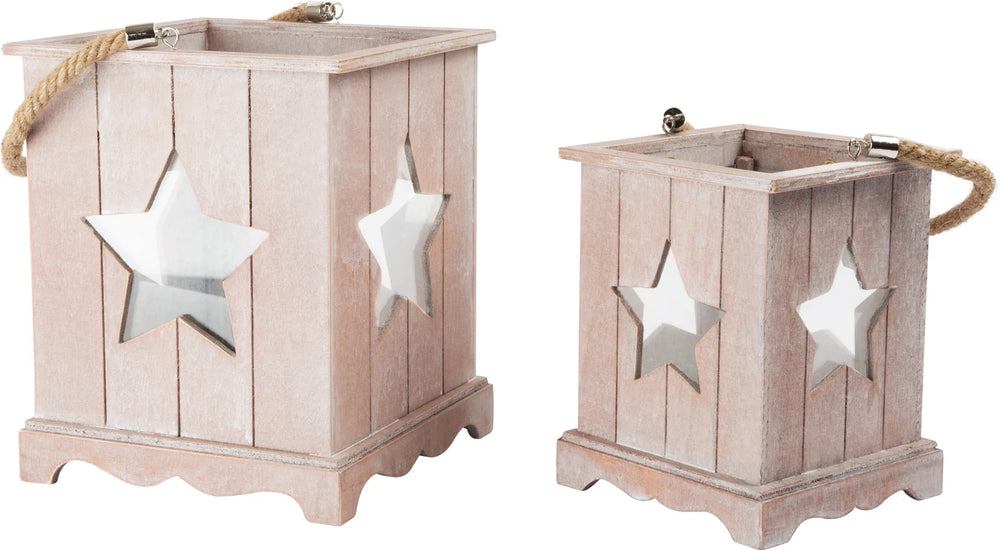 Legler Lanterner (2 Stk.) Træ – Shabby Chic – Interiør og Børnemøbler - Udsmykning og Højtider - Højtider og fest