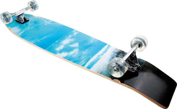 small foot Longboard Surfer
