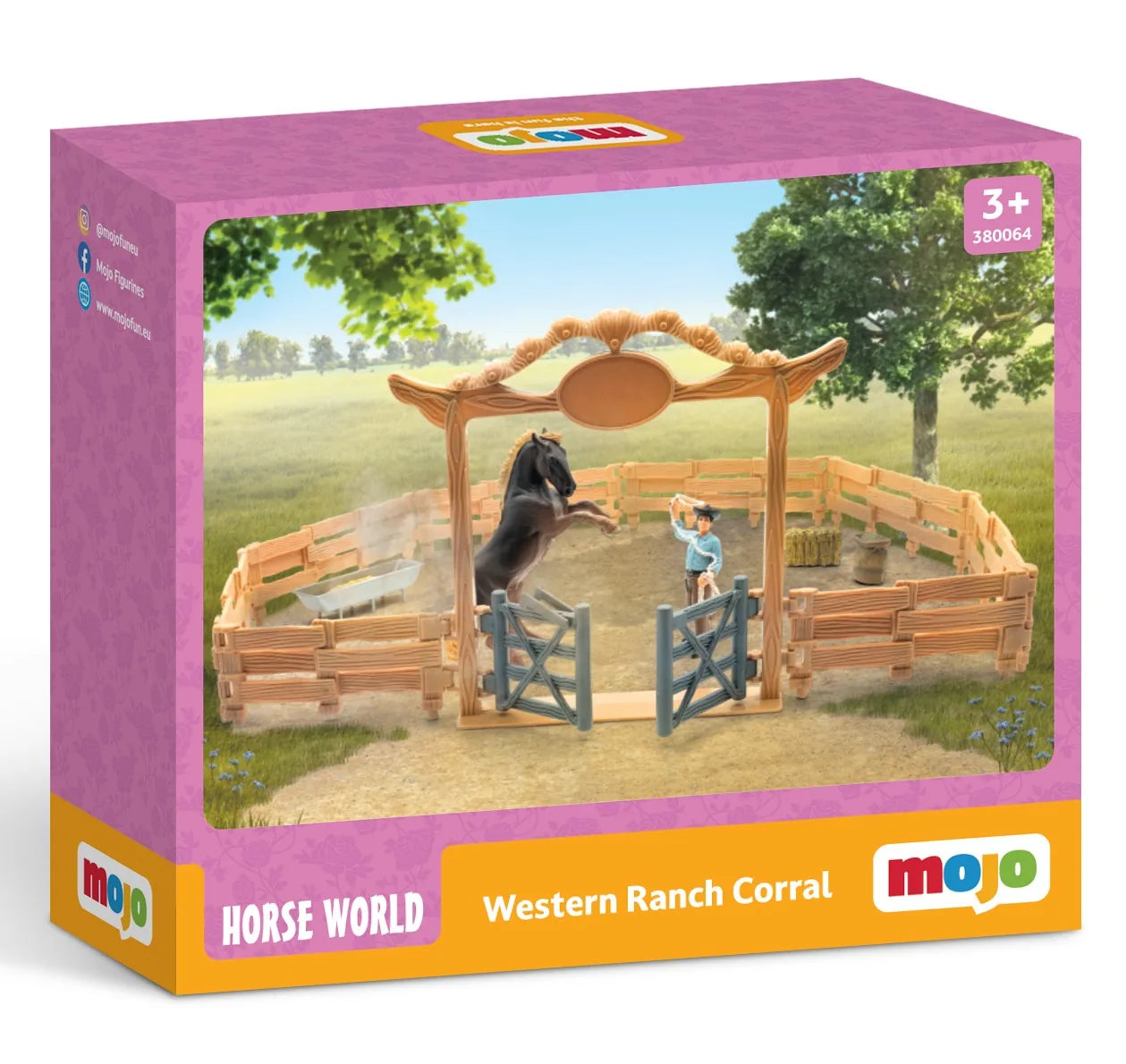 Western Ranch Dyreindhegning Med Cowboy (14 Dele) – Land liv – Mojo