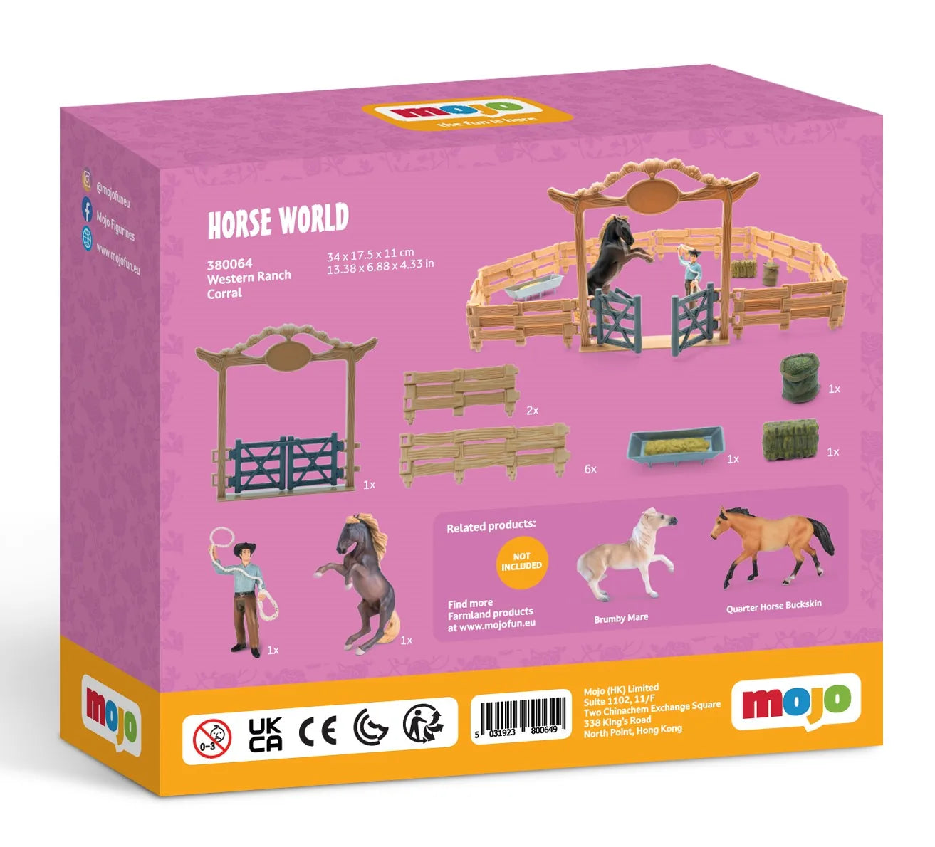 Western Ranch Dyreindhegning Med Cowboy (14 Dele) – Land liv – Mojo