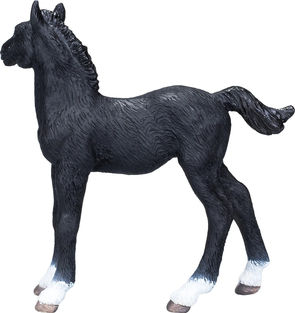 Hanoverian føl, sort – realistisk legetøjshest, 7,5 cm – Mojo